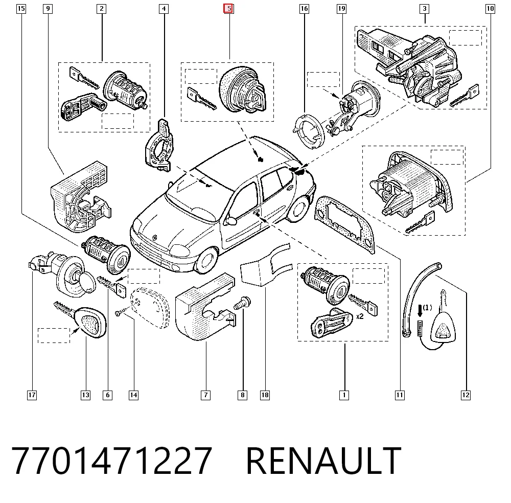 Tapón combustible Renault Espace II (J63)