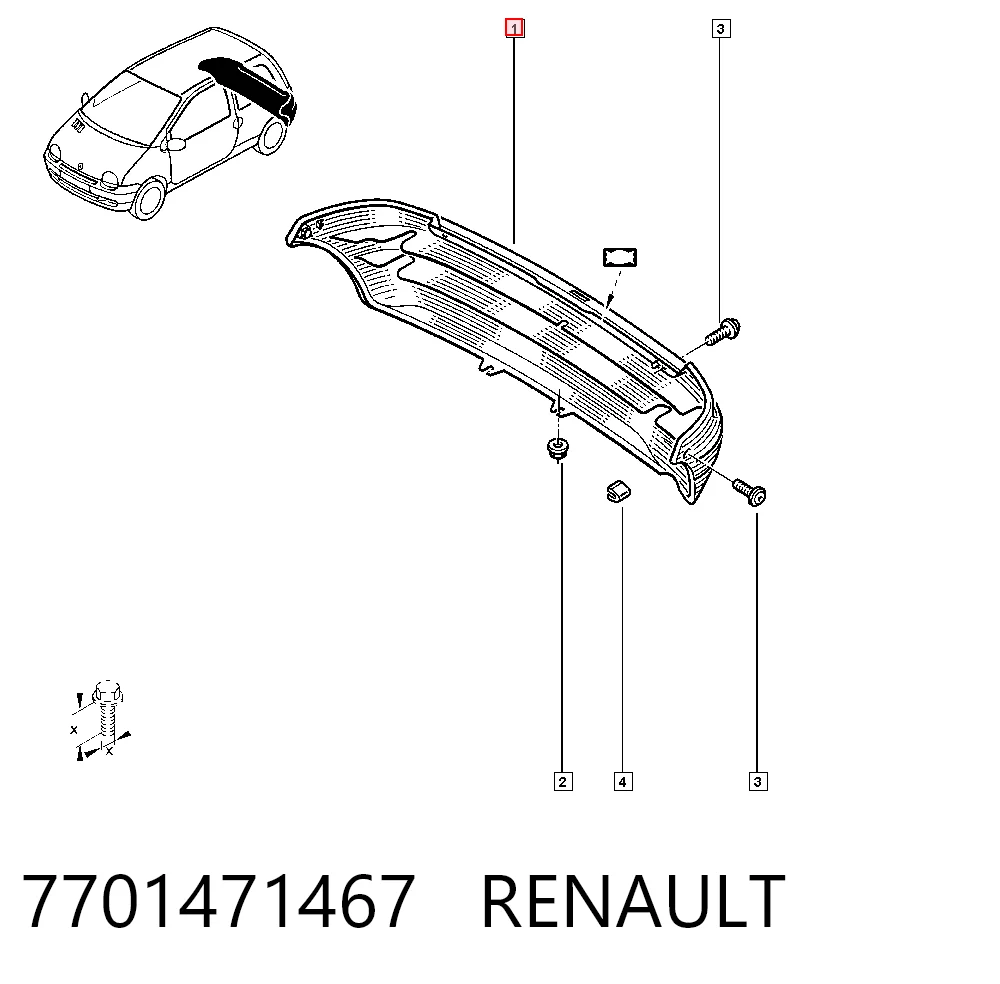 Paragolpes trasero Renault Twingo I (C06)