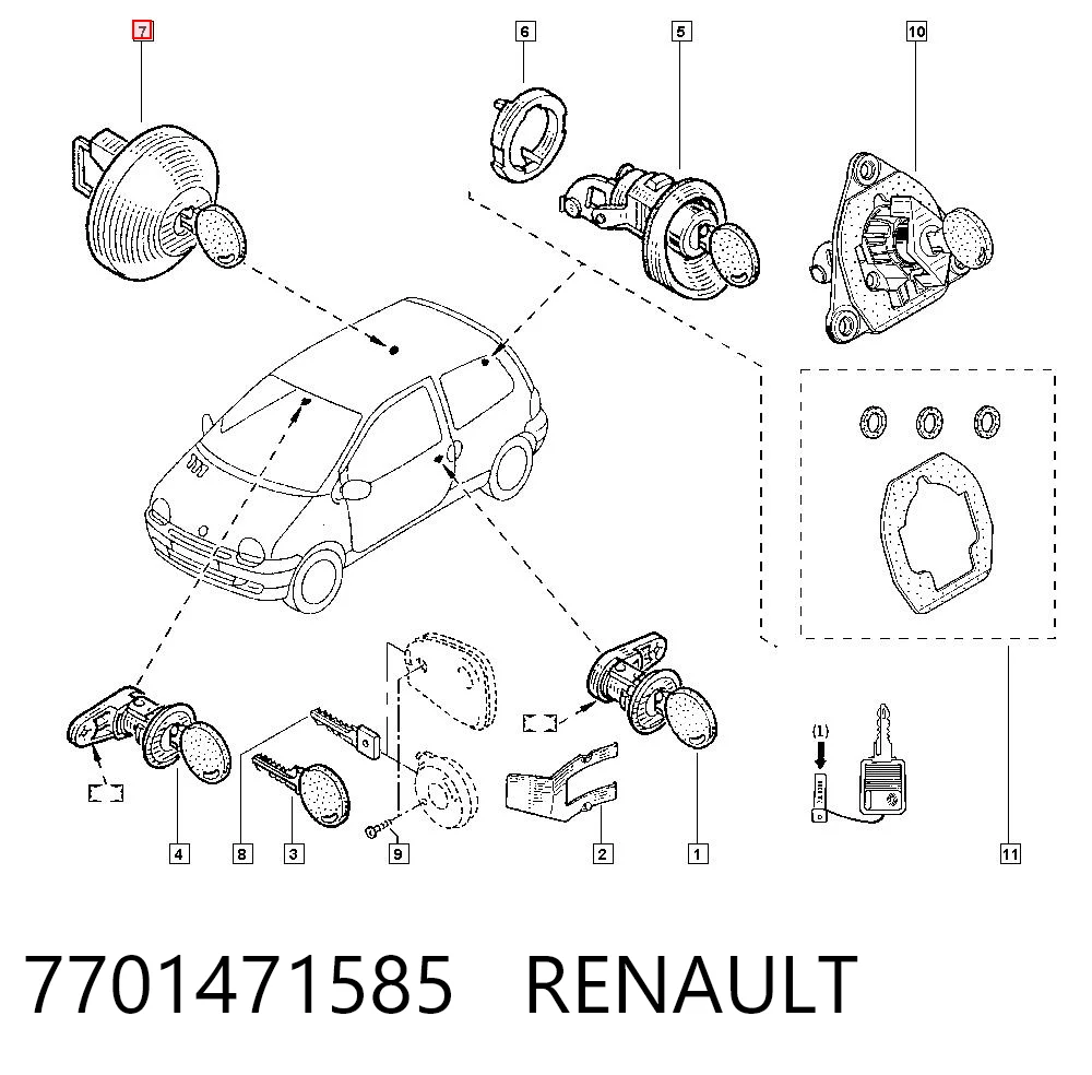 7701471585 Renault (RVI) Tapa tanque combustible