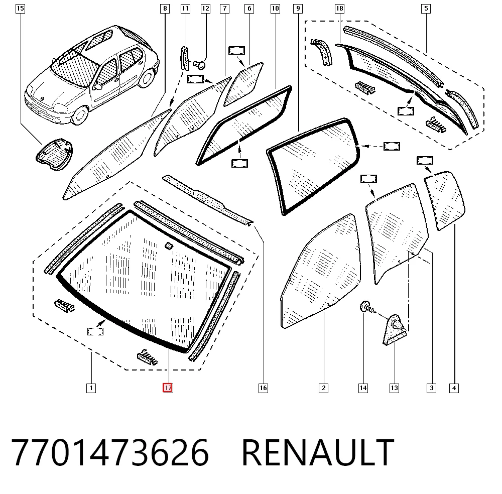 Comprar Parabrisas Renault Clio II SB0 a bajo precio