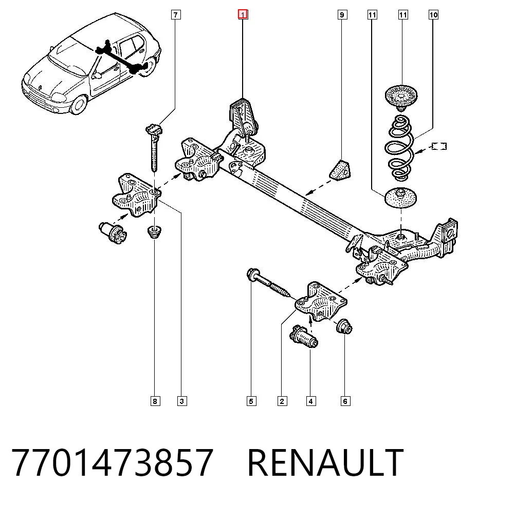 Comprar Puente trasero Renault Clio SYMBOL LB0, LB1, LB2