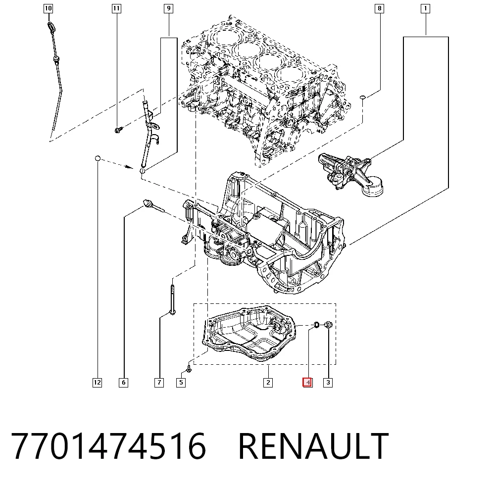 Junta del cárter del motor Renault DUSTER II desde 1,26 €