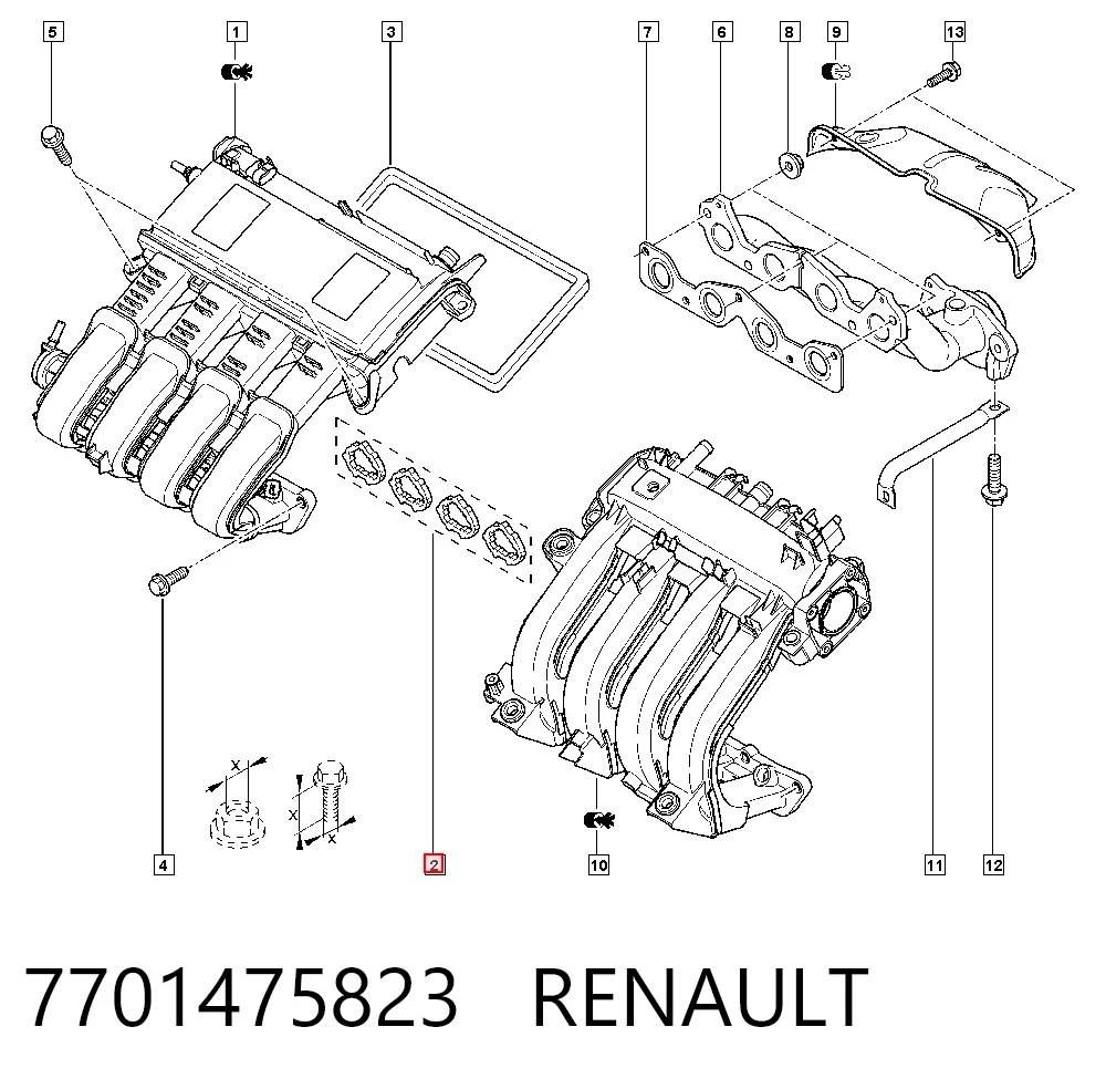 Junta colector de admisión para Renault Clio IV (BH)