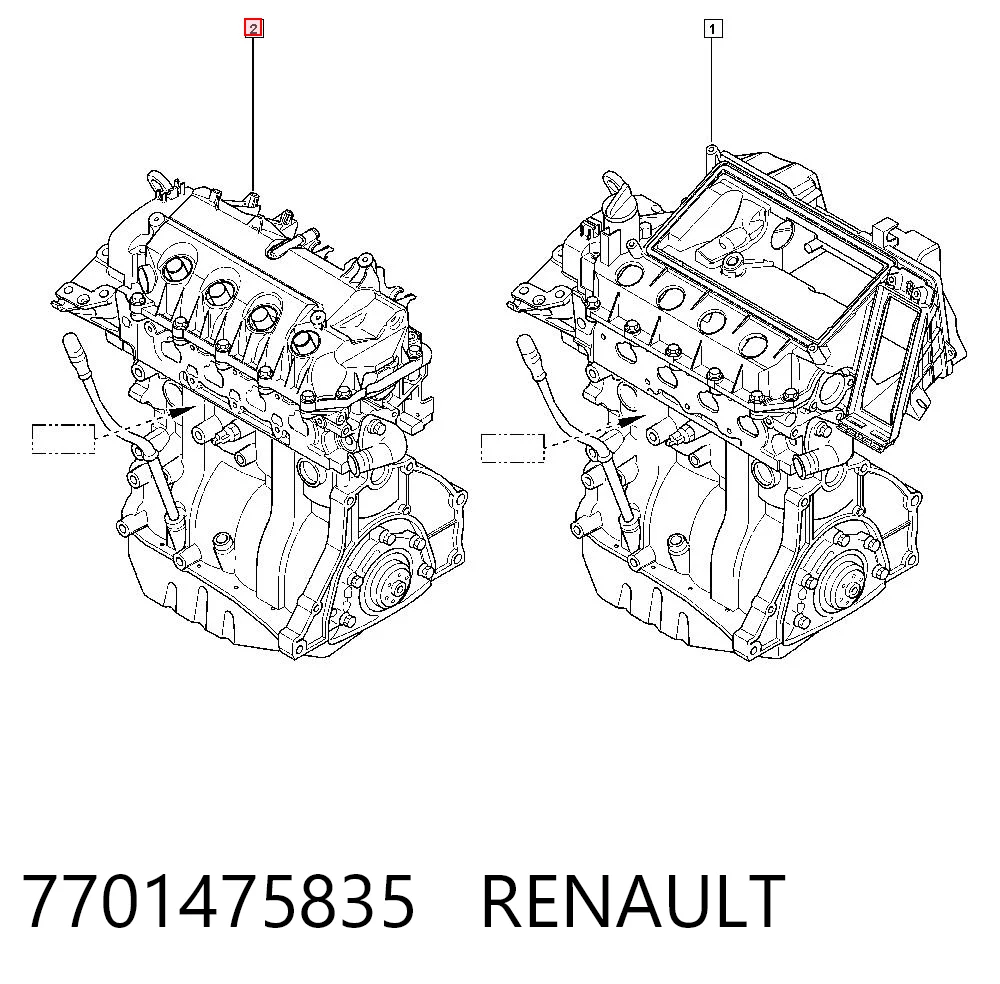 Motor completo 7701475835 RENAULT