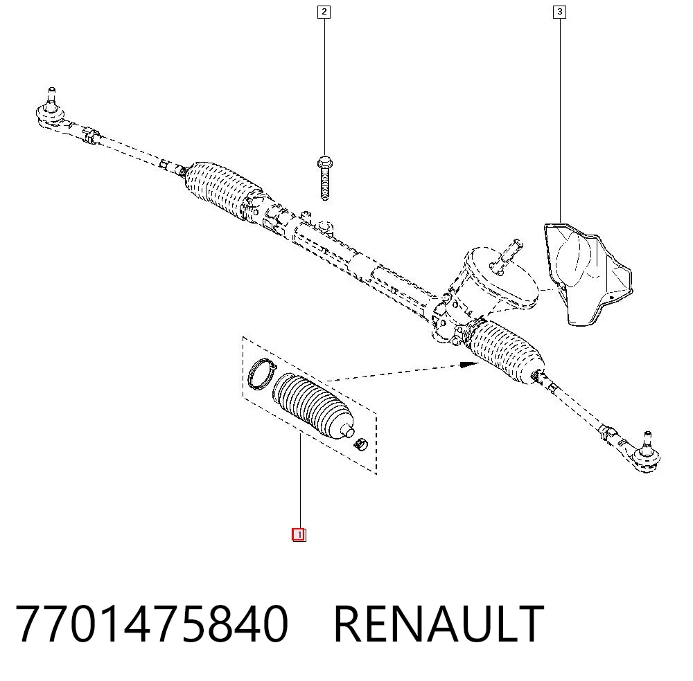 Guardapolvo dirección Renault Clio III (2005-2014)