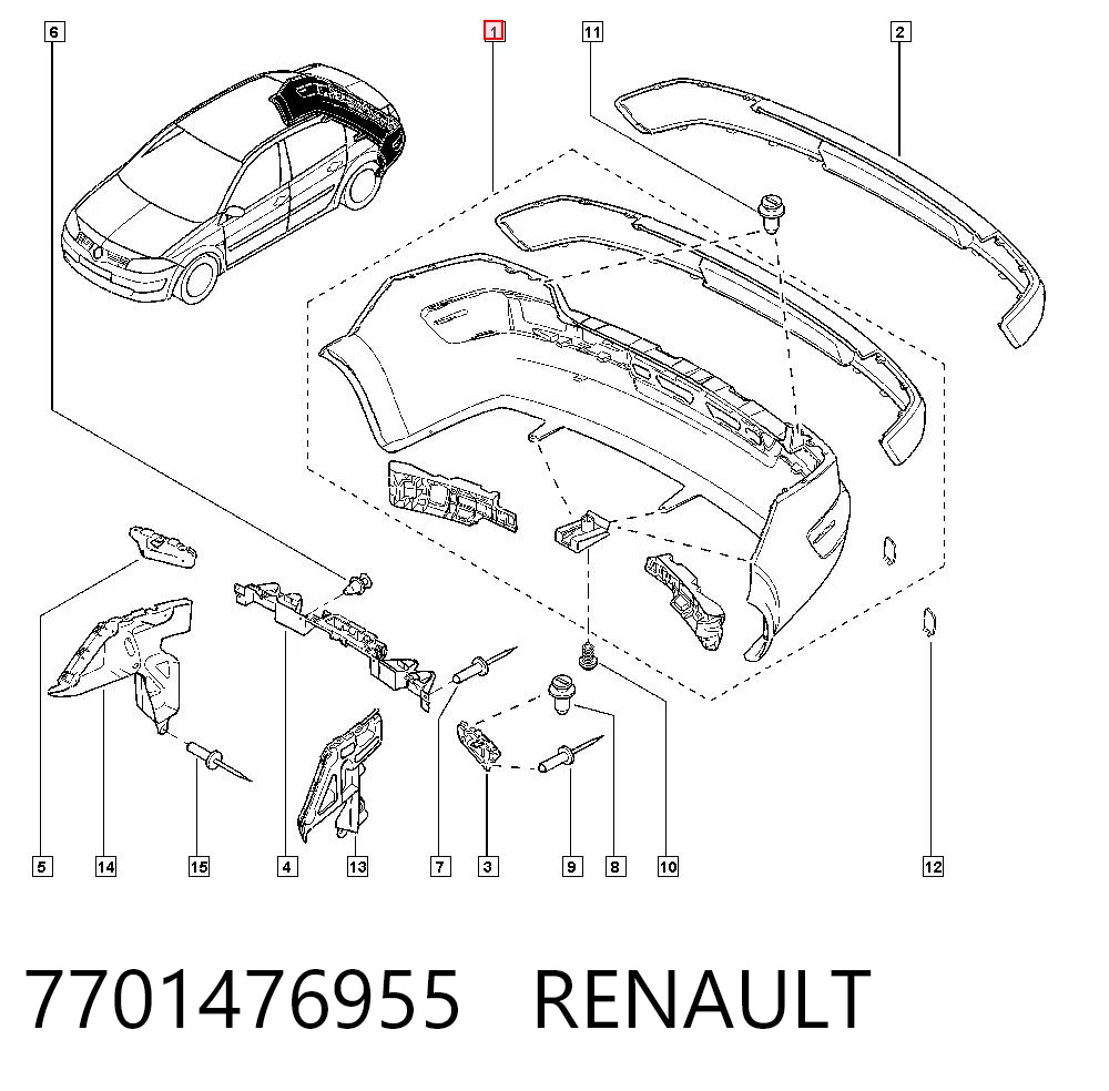 Comprar Parachoques trasero Renault Megane II LM0, LM1