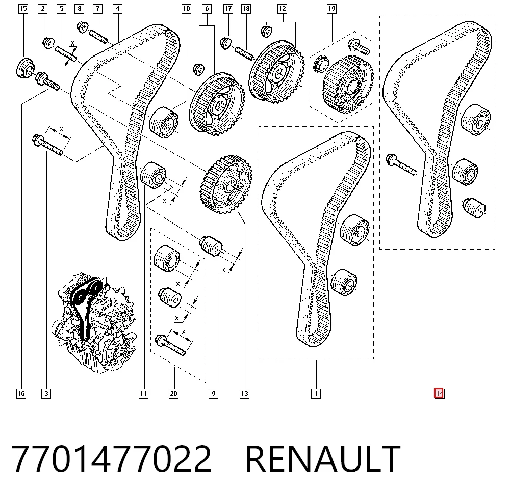 7701477022 Renault (RVI)