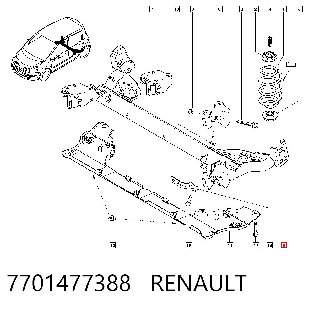 Comprar Subchasis trasero Clio III BR01, CR01