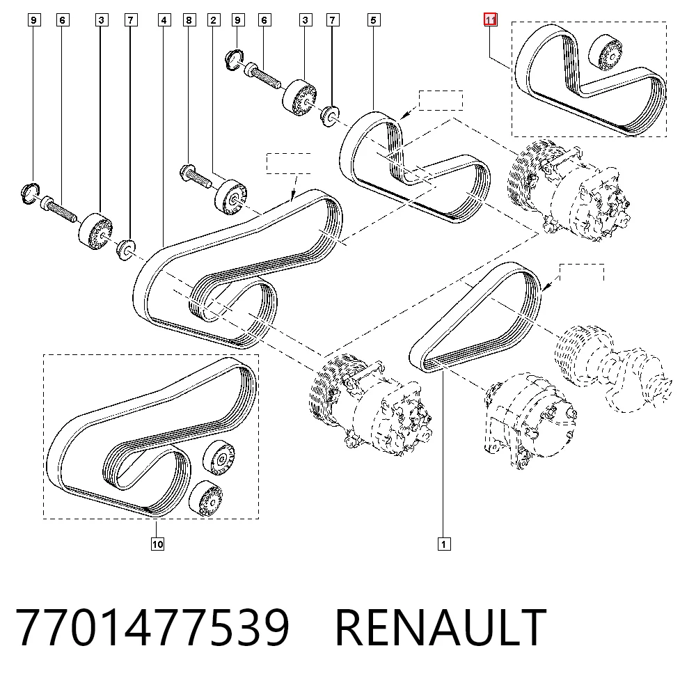 Comprar Correa de accesorios, juego Renault Clio I BC57, 5357 a bajo precio