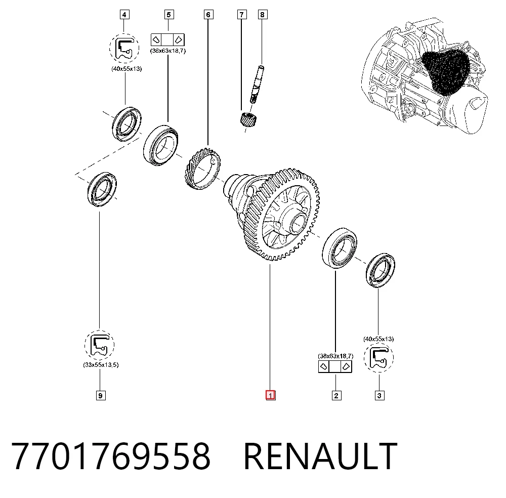 7701769558 Renault (RVI)
