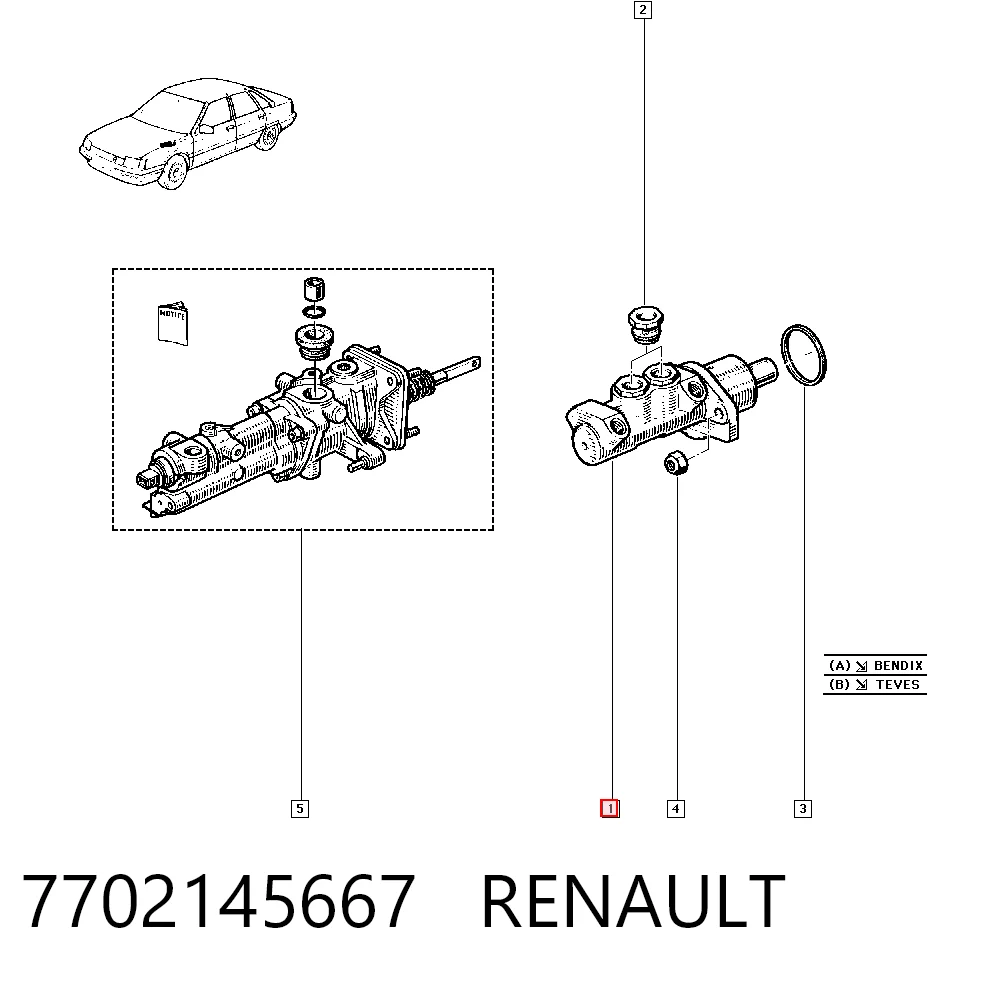 Cilindro principal de frenos Renault Espace II (1991-1997)