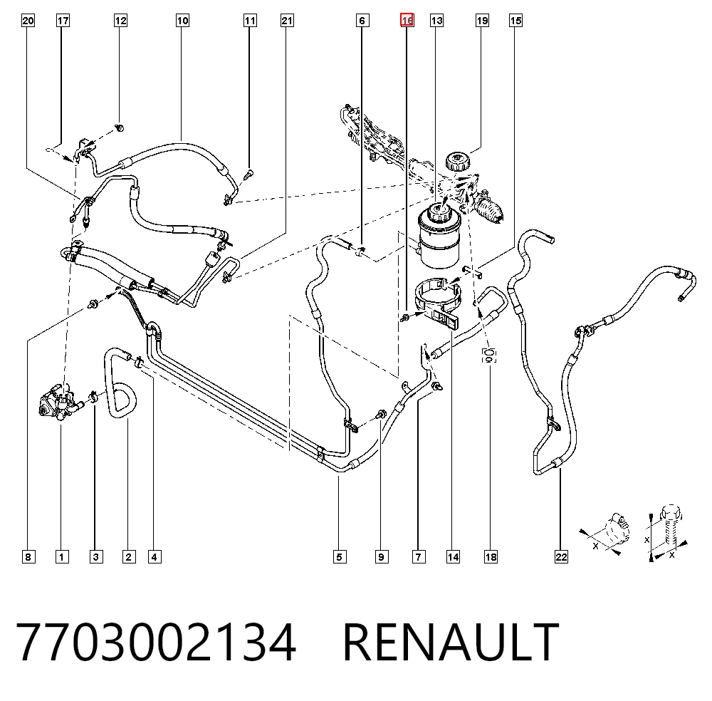 Tornillo 7703002134 RENAULT