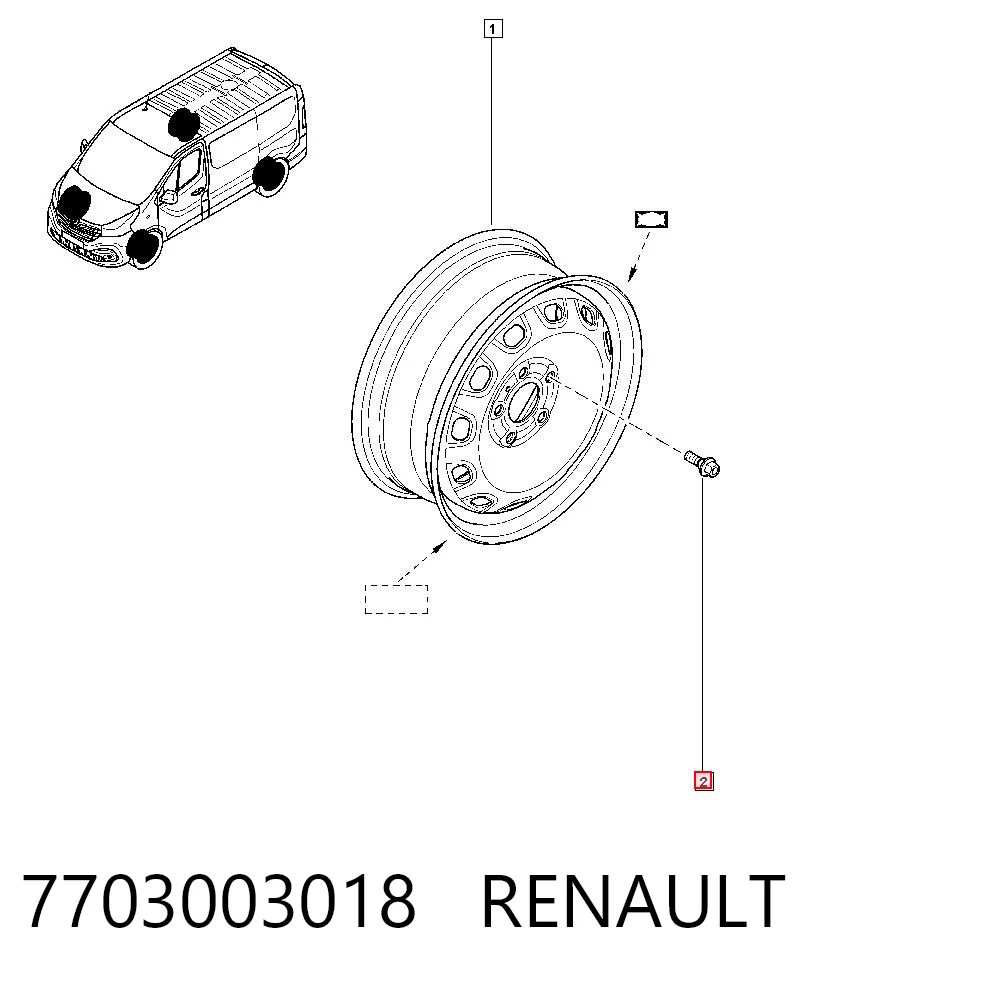 Comprar Tornillo de rueda Renault Trafic III EG a bajo precio