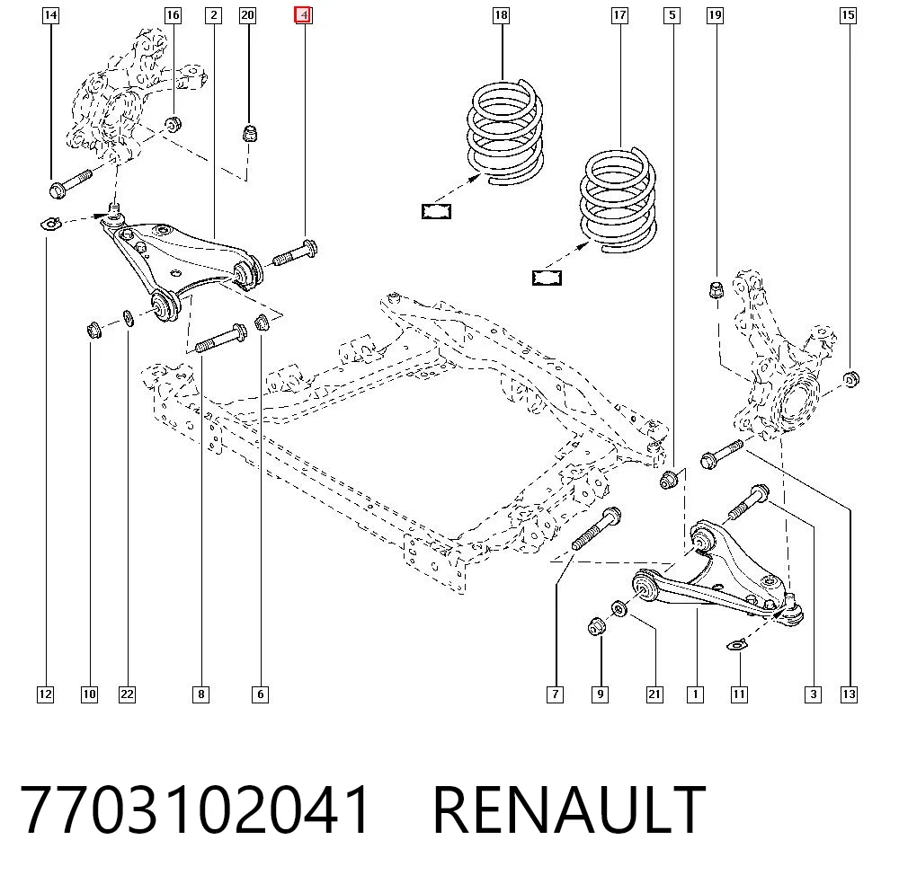 Perno de fijación del brazo inferior delantero Nissan/Infiniti 6001547892 precio, desde 3,83 EUR