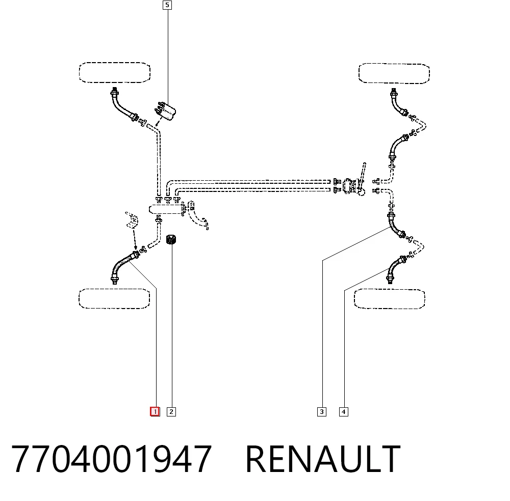 Tubo flexible de frenos delantero Renault 18 (134)