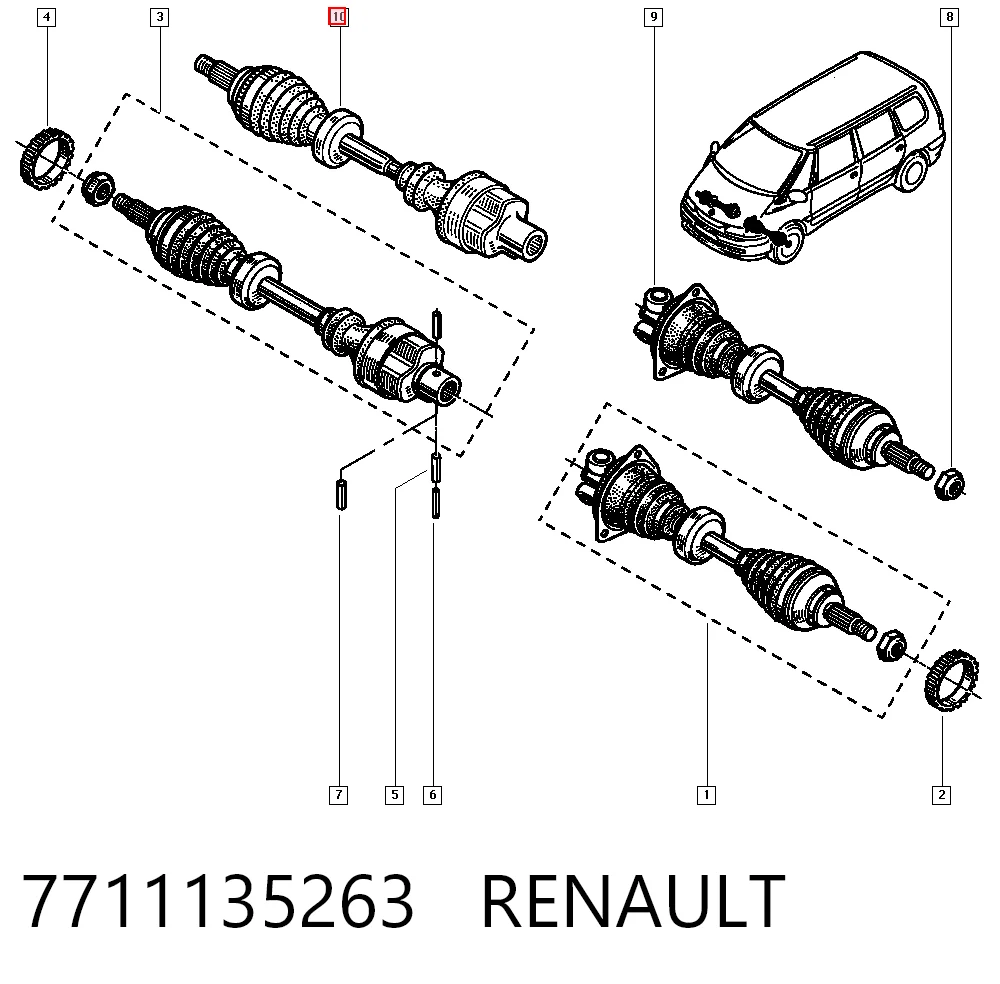 Junta homocinética exterior delantera Renault Espace III desde 39,88 €