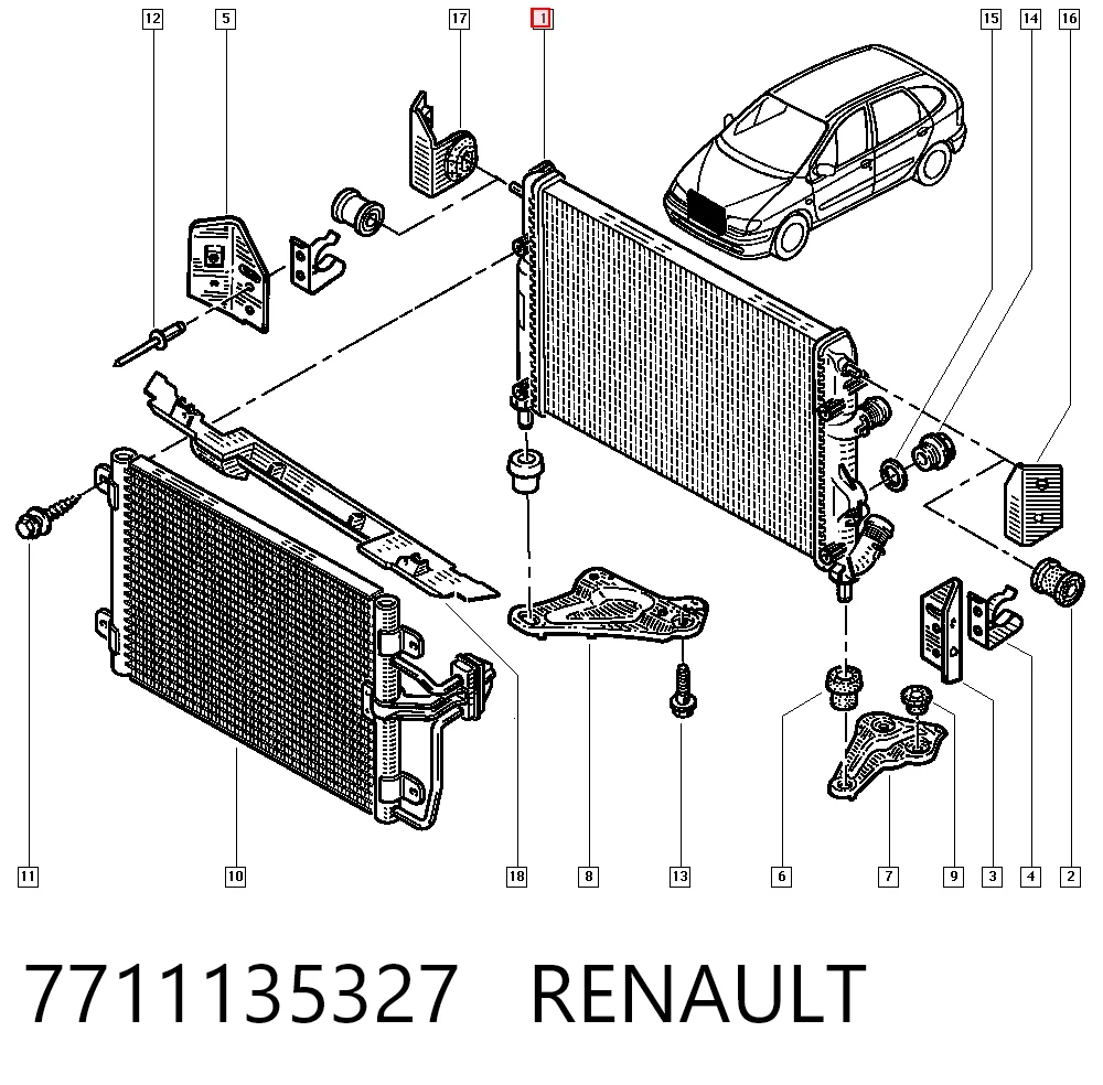 Água radiador Renault LOGAN I desde 53,72 €