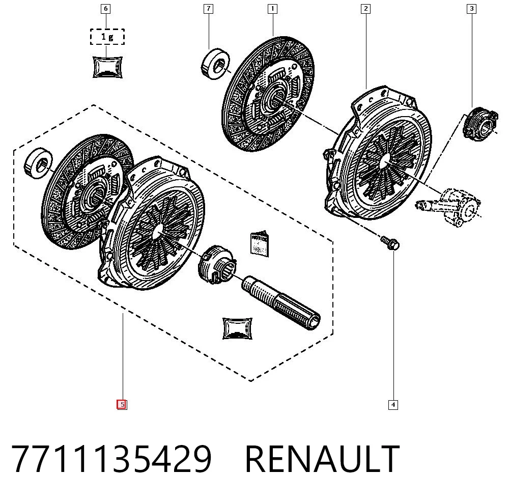 Kit de embrague 7711135429 RENAULT
