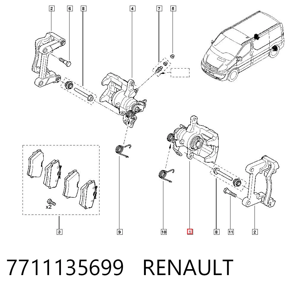 Kit de reparación de pinzas trasero Nissan Pathfinder SUV comprar en España