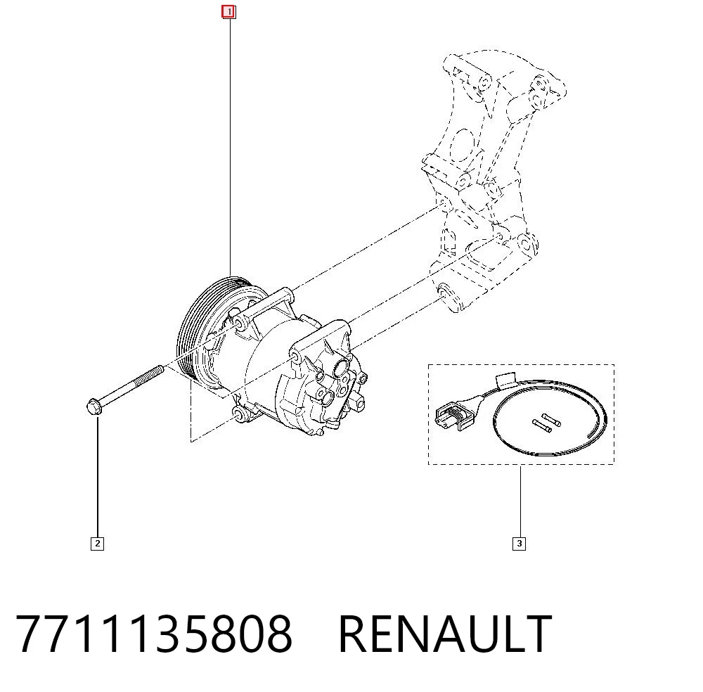 7711135808 Renault (RVI) Compresor climatizador