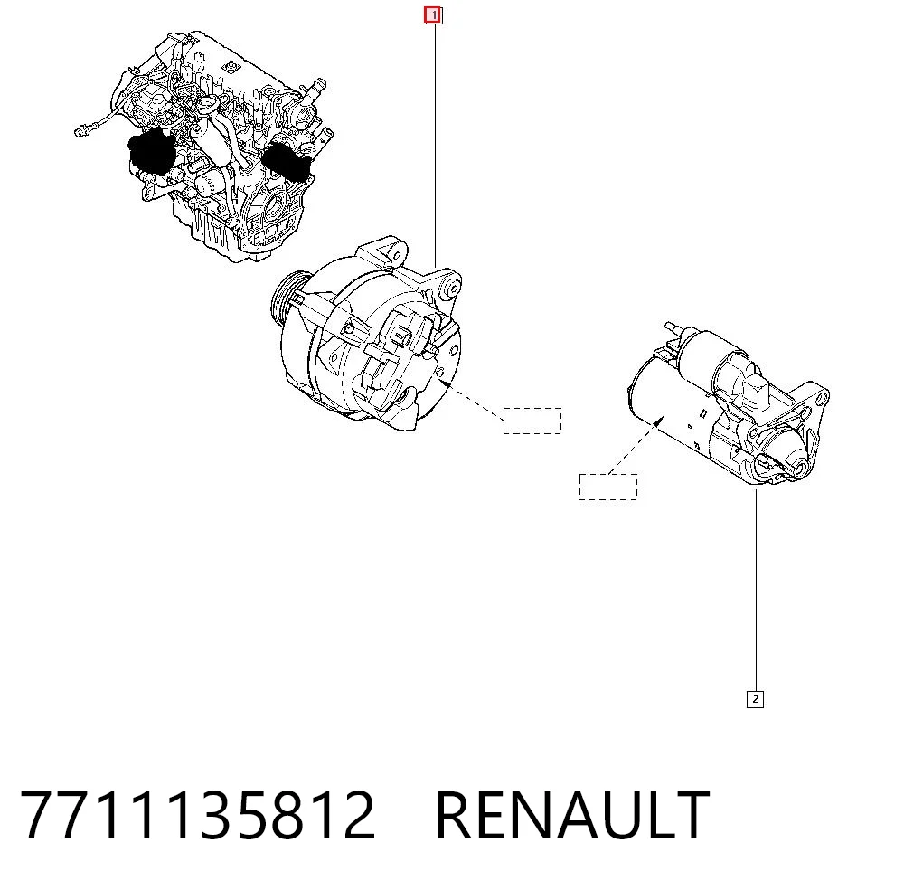 7711135812 Renault (RVI) Alternador de coche