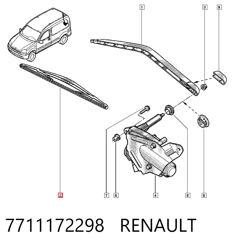 Limpiaparabrisas traseros para Opel Corsa F08, F68