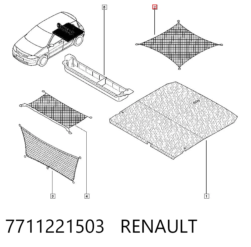 Red del maletero 7711221503 RENAULT