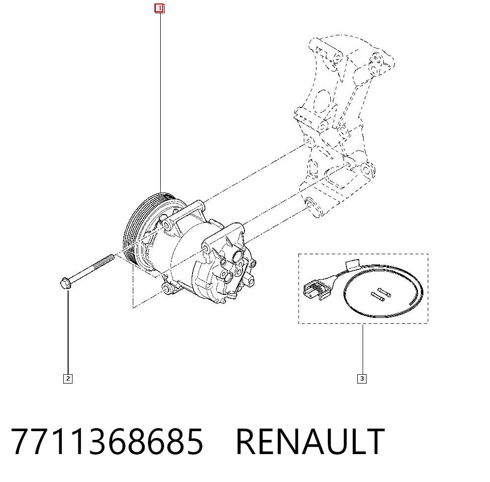 7711368685 Renault (RVI) Compresor climatizador