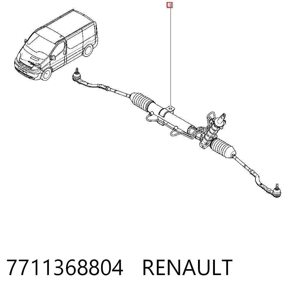 7711368804 Renault (RVI) Cremallera caja de direccion