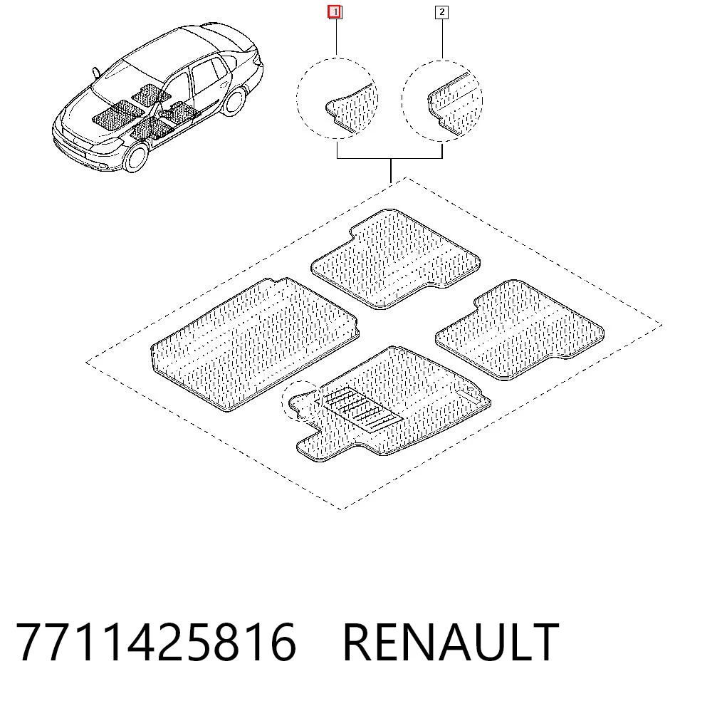 Alfombrillas para coche para Renault Clio SYMBOL LU