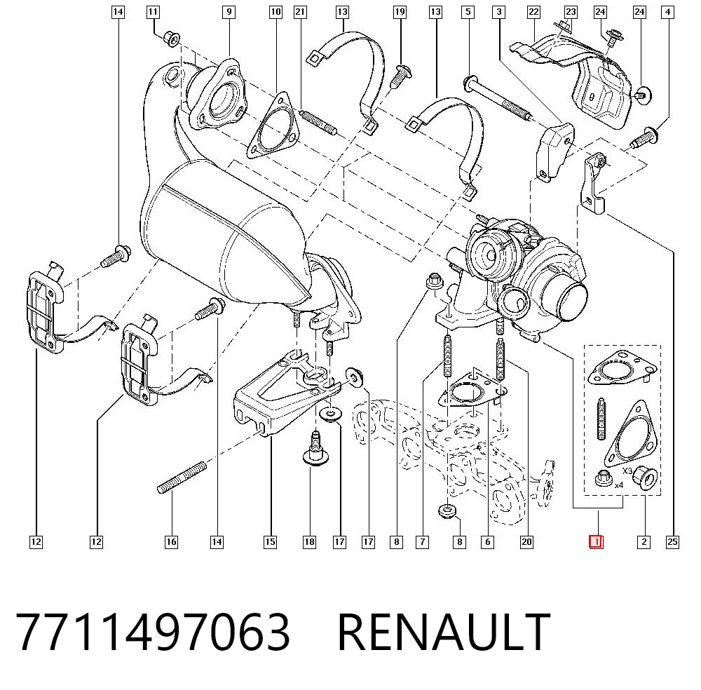 Turbocompresor 7711497063 RENAULT