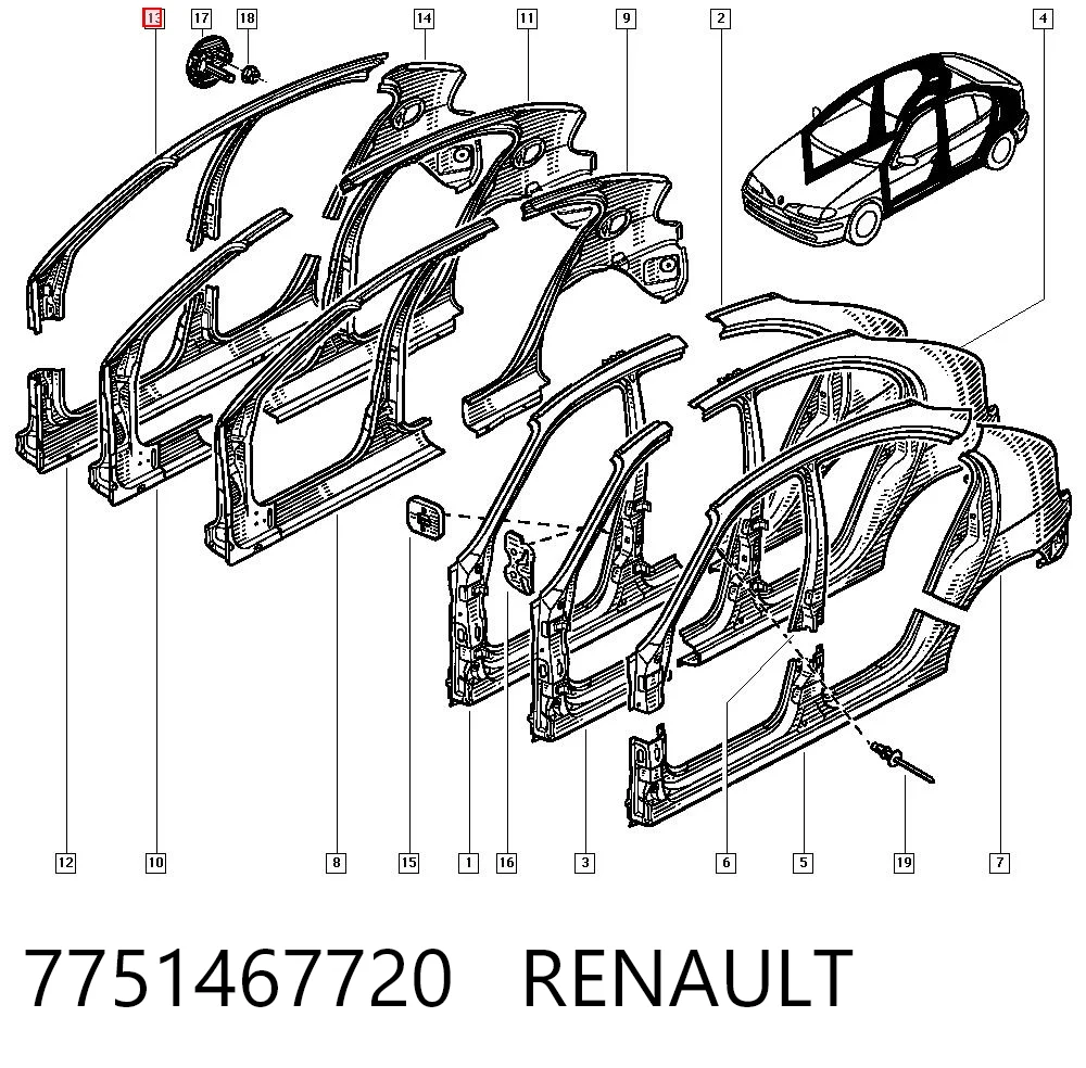 Comprar Umbral exterior derecho Renault Megane I BA0, BA1 a bajo precio