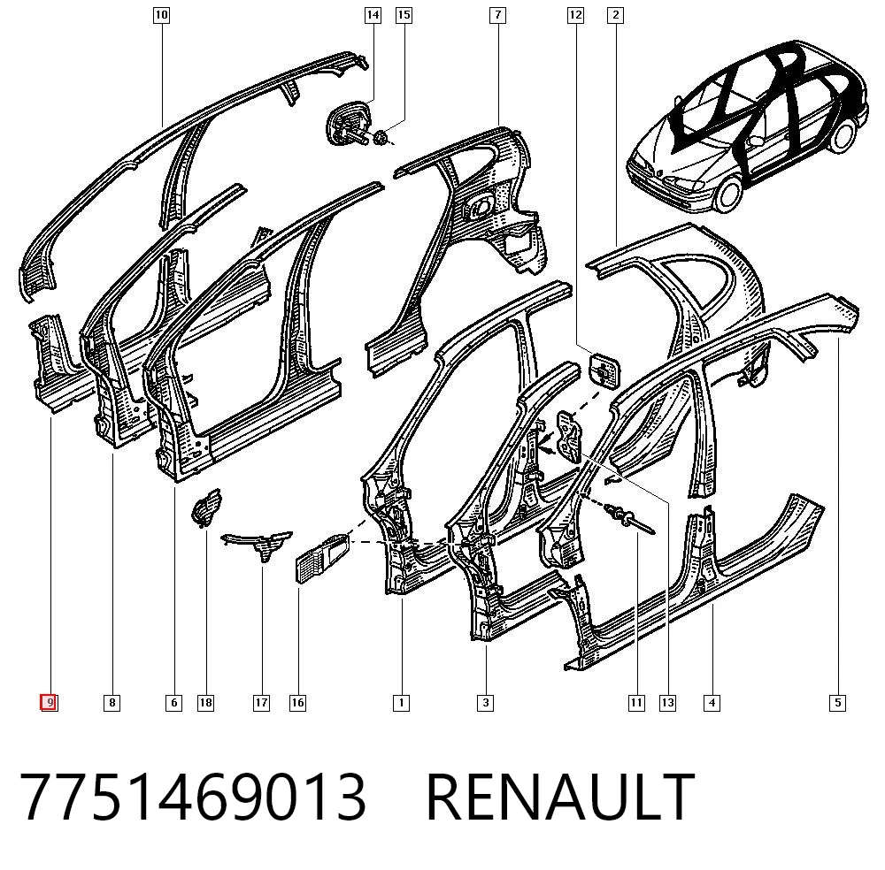 Comprar Chapa de acceso derecha Megane JA0, JA1