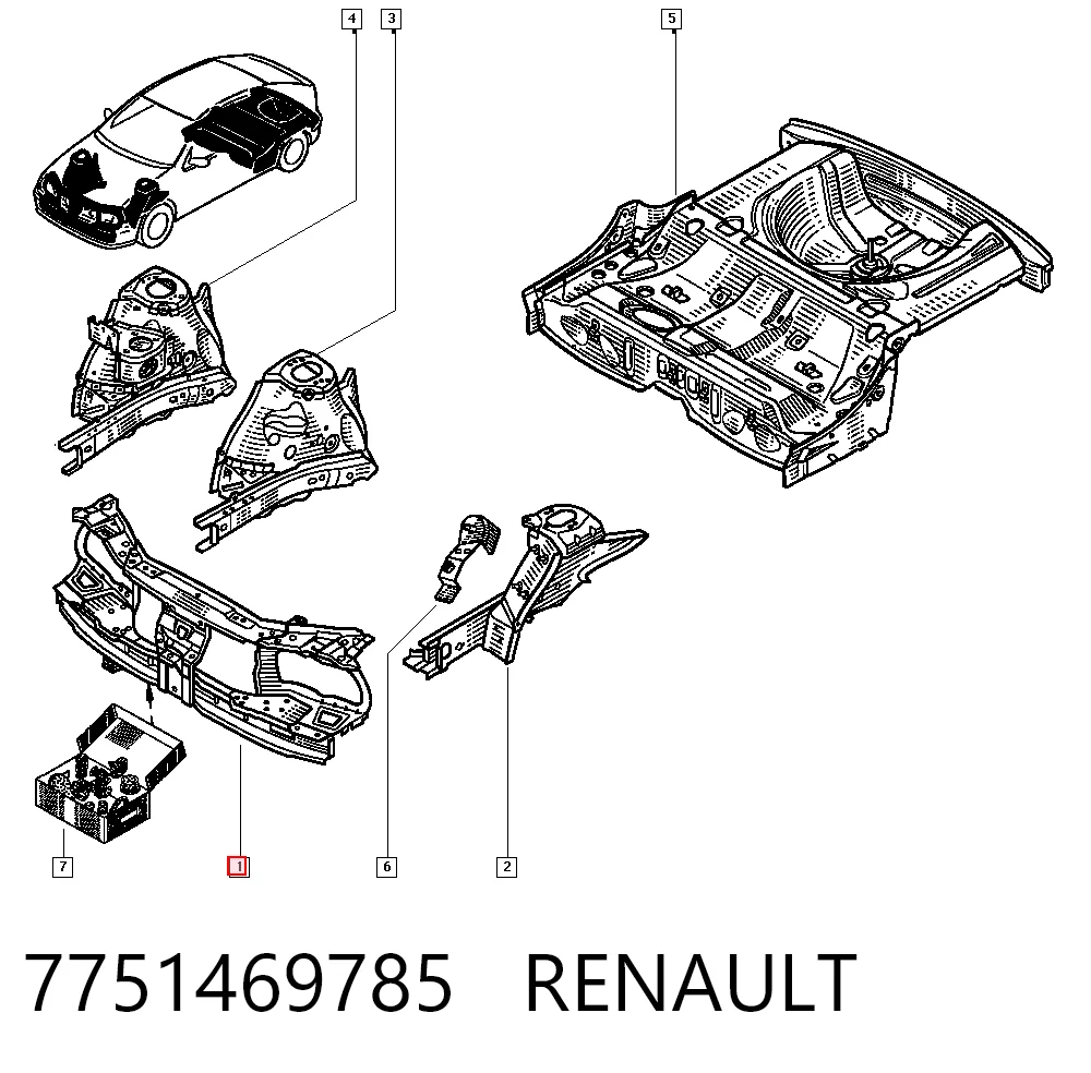 Comprar Panel de soporte del radiador y montaje de faros Renault Megane I LA0, LA1 a bajo precio
