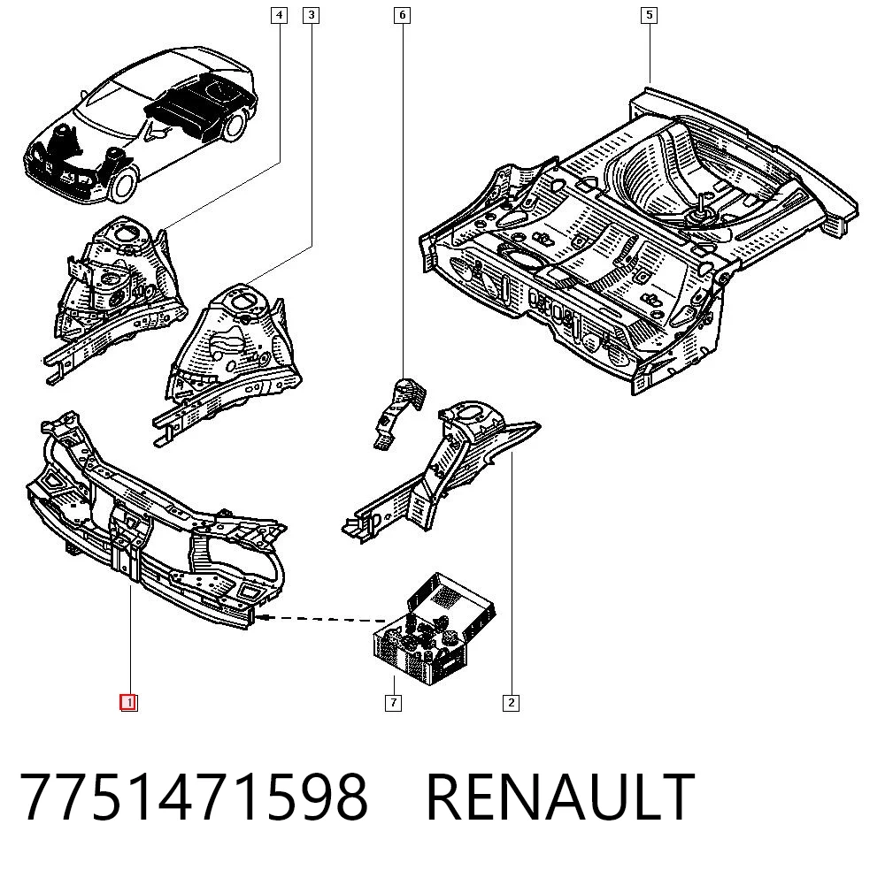 Soporte de radiador  Renault Megane I hatchback comprar en España