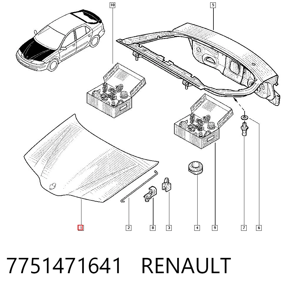 Comprar Capó Renault Laguna II BG0, BG1 a bajo precio
