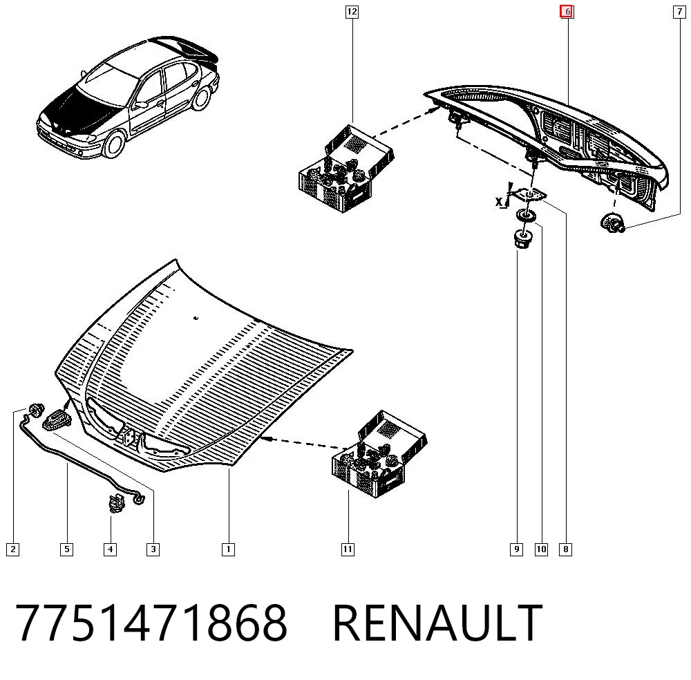 Comprar Puerta trasera del maletero (portón trasero) Renault Megane I BA0, BA1 a bajo precio