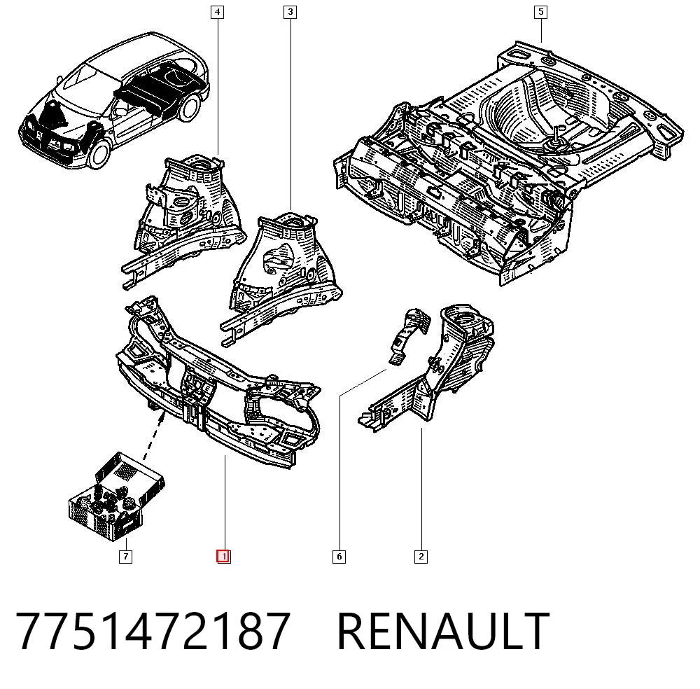 Comprar Panel de soporte del radiador y montaje de faros Renault Scenic I JA0, JA1, FA0 a bajo precio