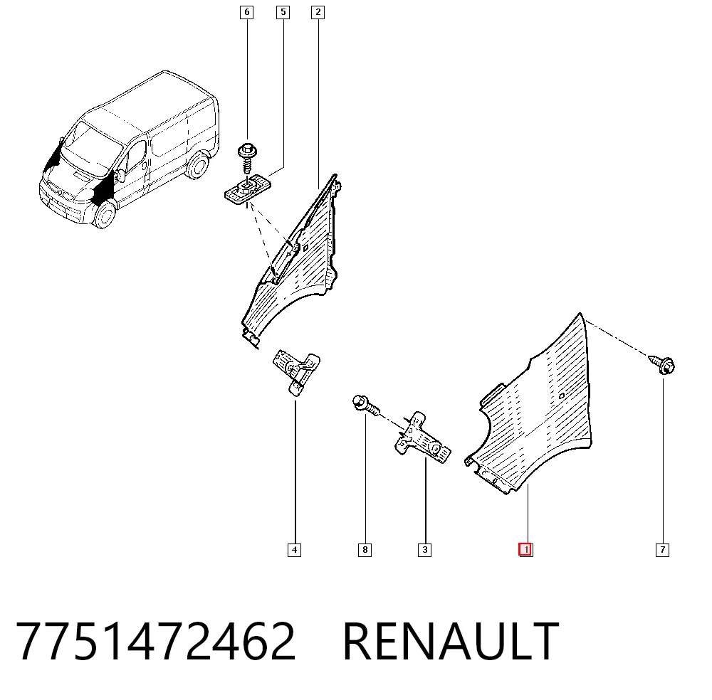 Comprar Aleta delantera izquierda Trafic II FL