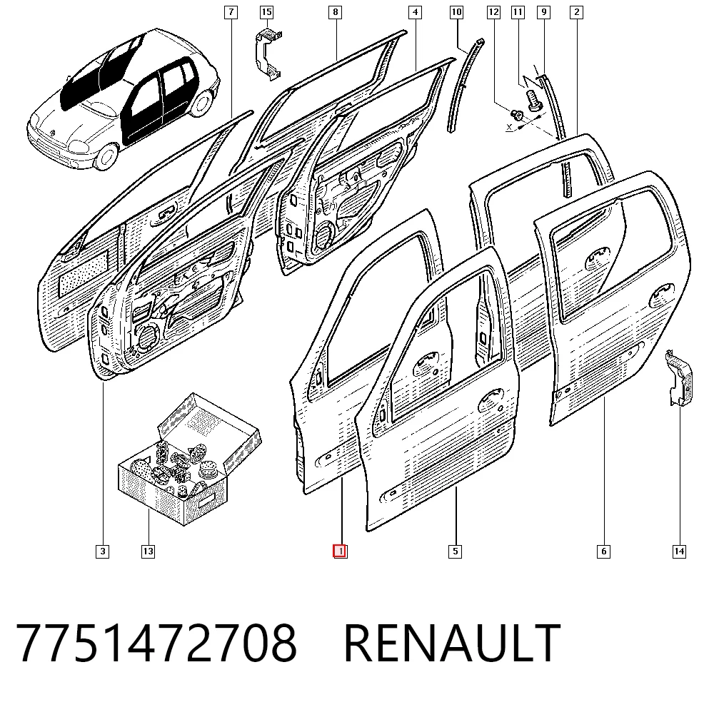 Puerta del conductor Renault Clio SYMBOL