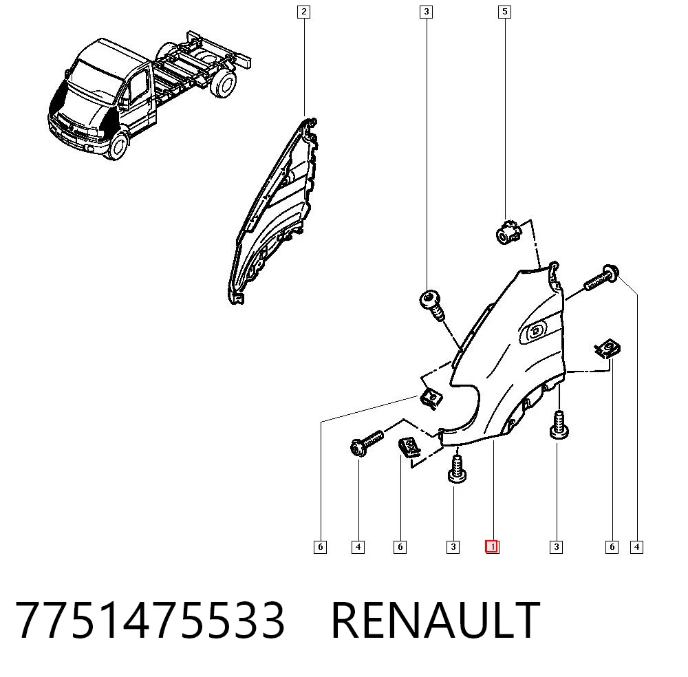  Aleta delantera izquierda Renault Master 2