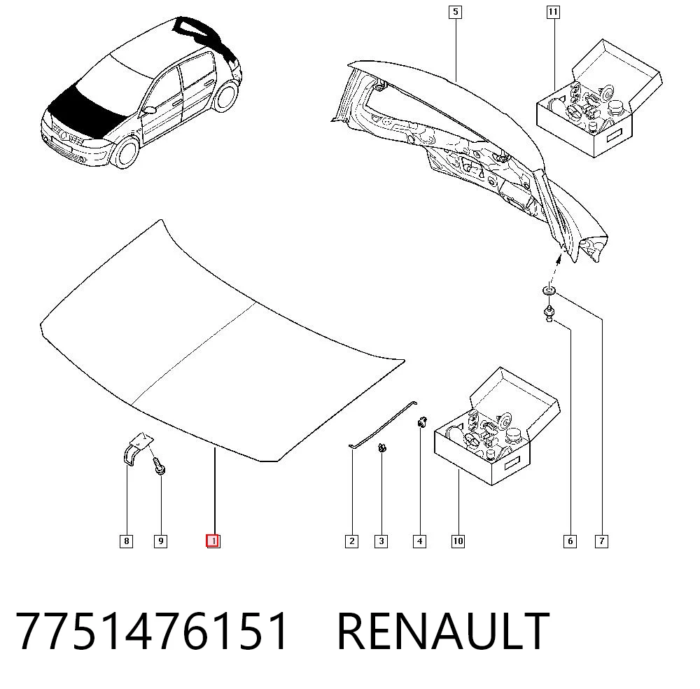Capó delantero Renault Megane II (2003-2012)
