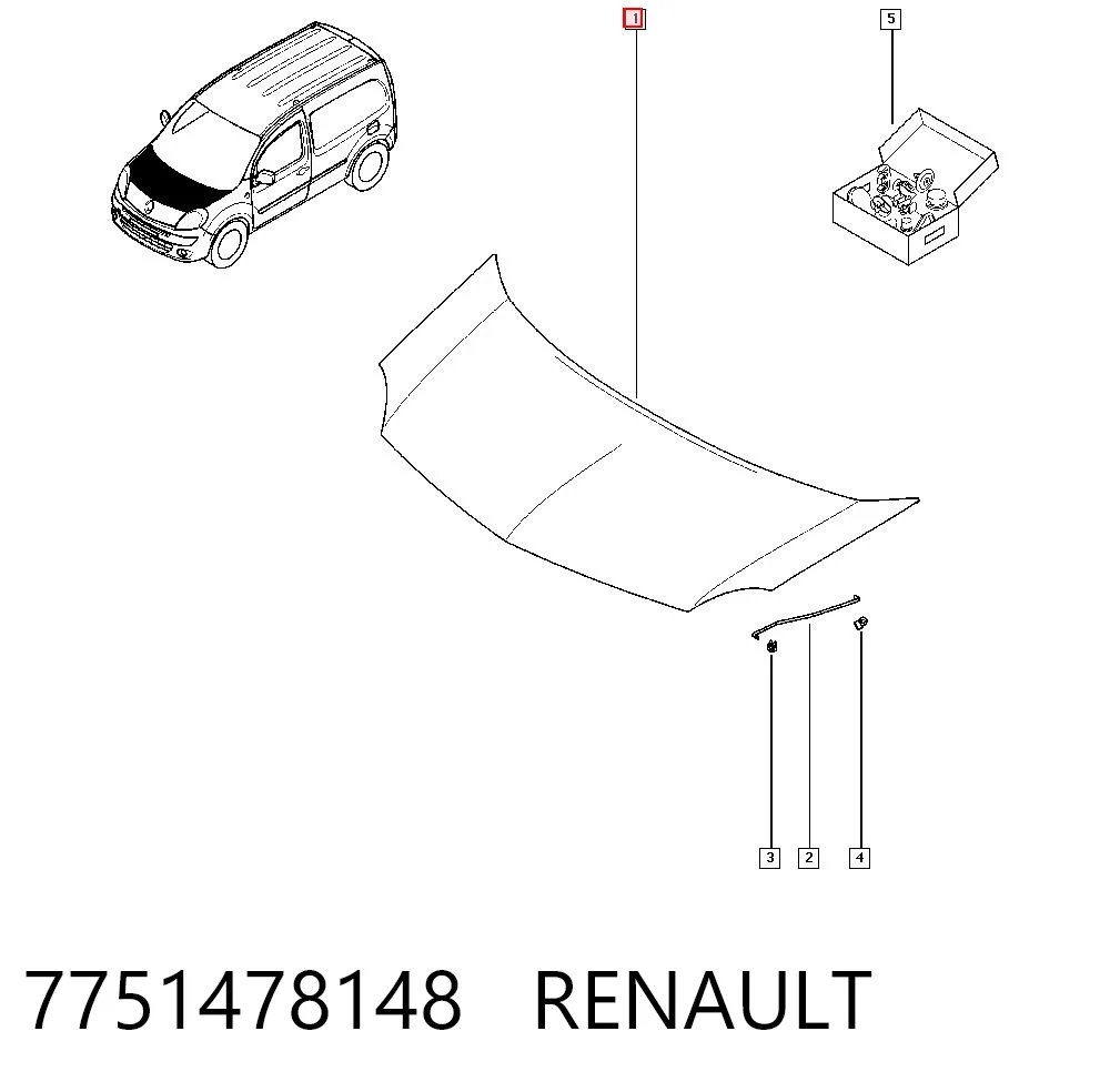 Capot Renault Kangoo II furgoneta comprar en España