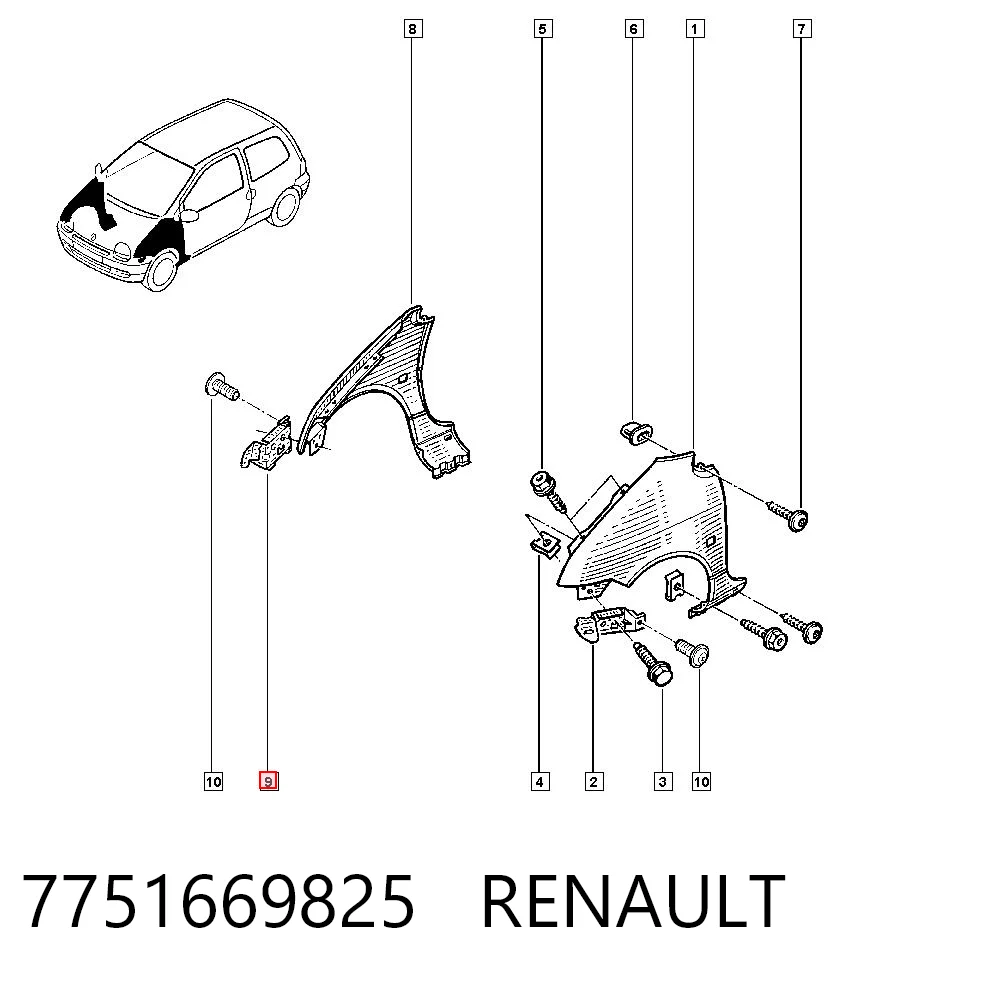Comprar Soporte de parachoques delantero Renault Twingo I C06 a bajo precio