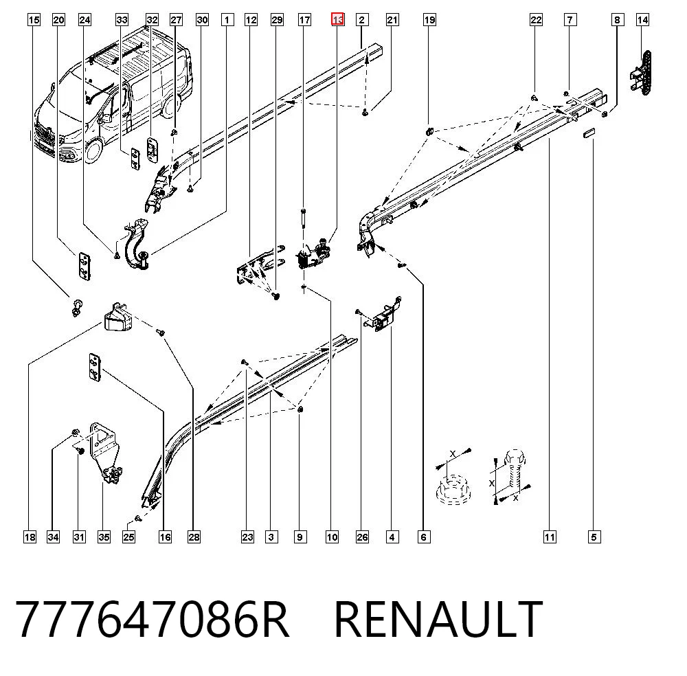 Comprar 12843077 AND Rodillo central derecho de puerta corrediza