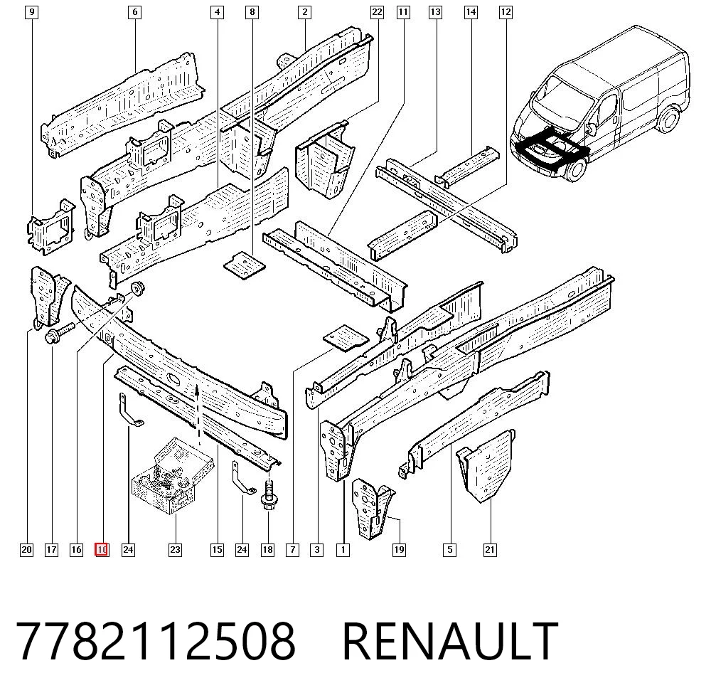 Refuerzo paragolpes delantero Renault Trafic II desde 88,57 €