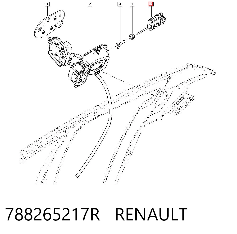 788265217R Renault (RVI) Motor apertura de tapa combustible