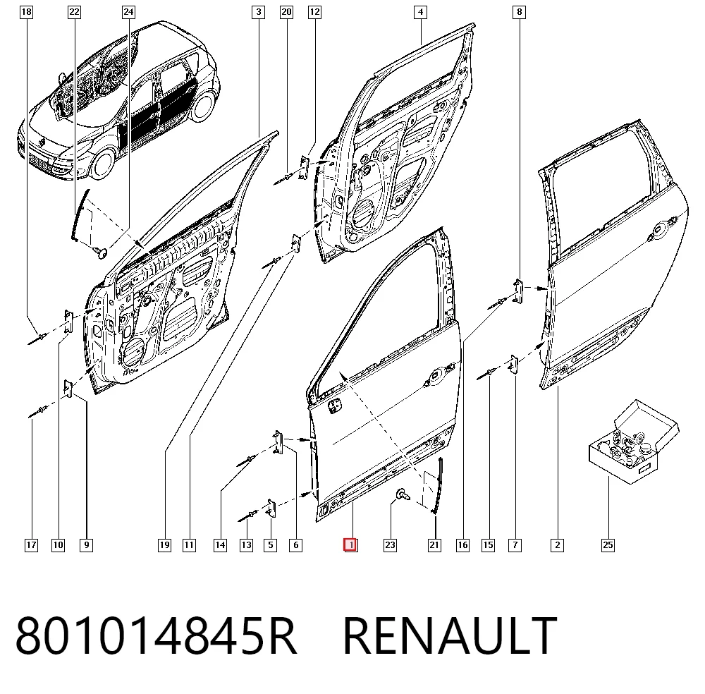 Puerta de coche, delantera, izquierda Renault Scenic III monovolumen (JZ0, JZ1) (2009 - 2016) precio, desde 252,65 EUR