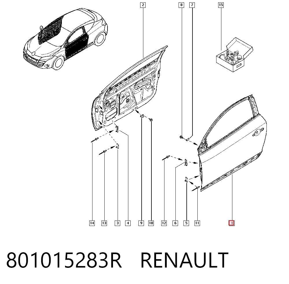 Comprar Puerta delantera izquierda Renault Megane III DZ0, DZ1 a bajo precio