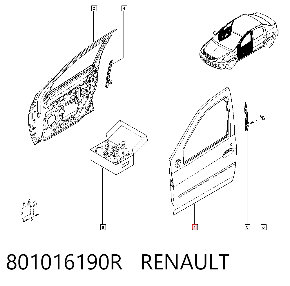 Puerta de coche, delantera, izquierda Lada 801016598R precio, desde 267,60 EUR